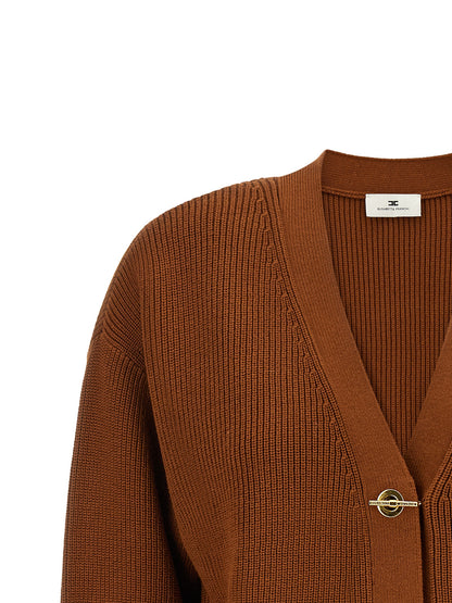 Brown Viscose Cardigan