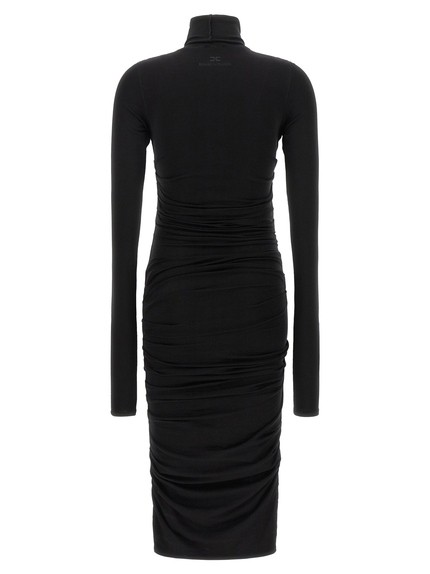 Black Lycra Midi Dress