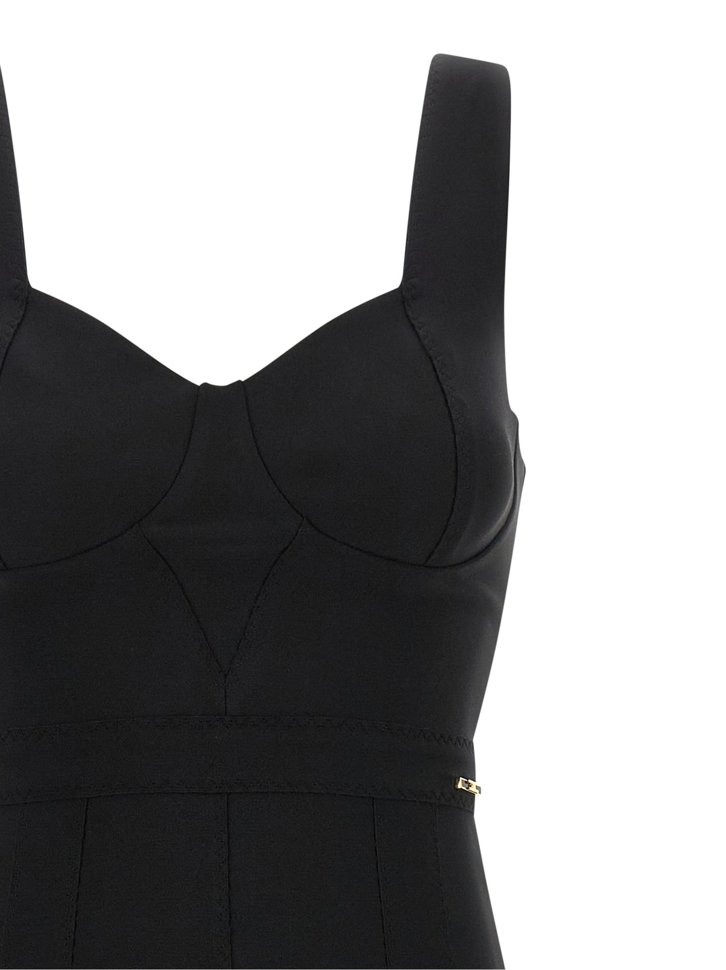 Black Polyamide Midi Dress
