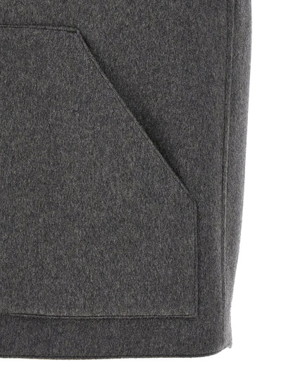 Gray Virgin Wool Sleeveless Jacket