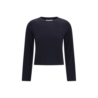 Blue Cotton Long Sleeve T-Shirt