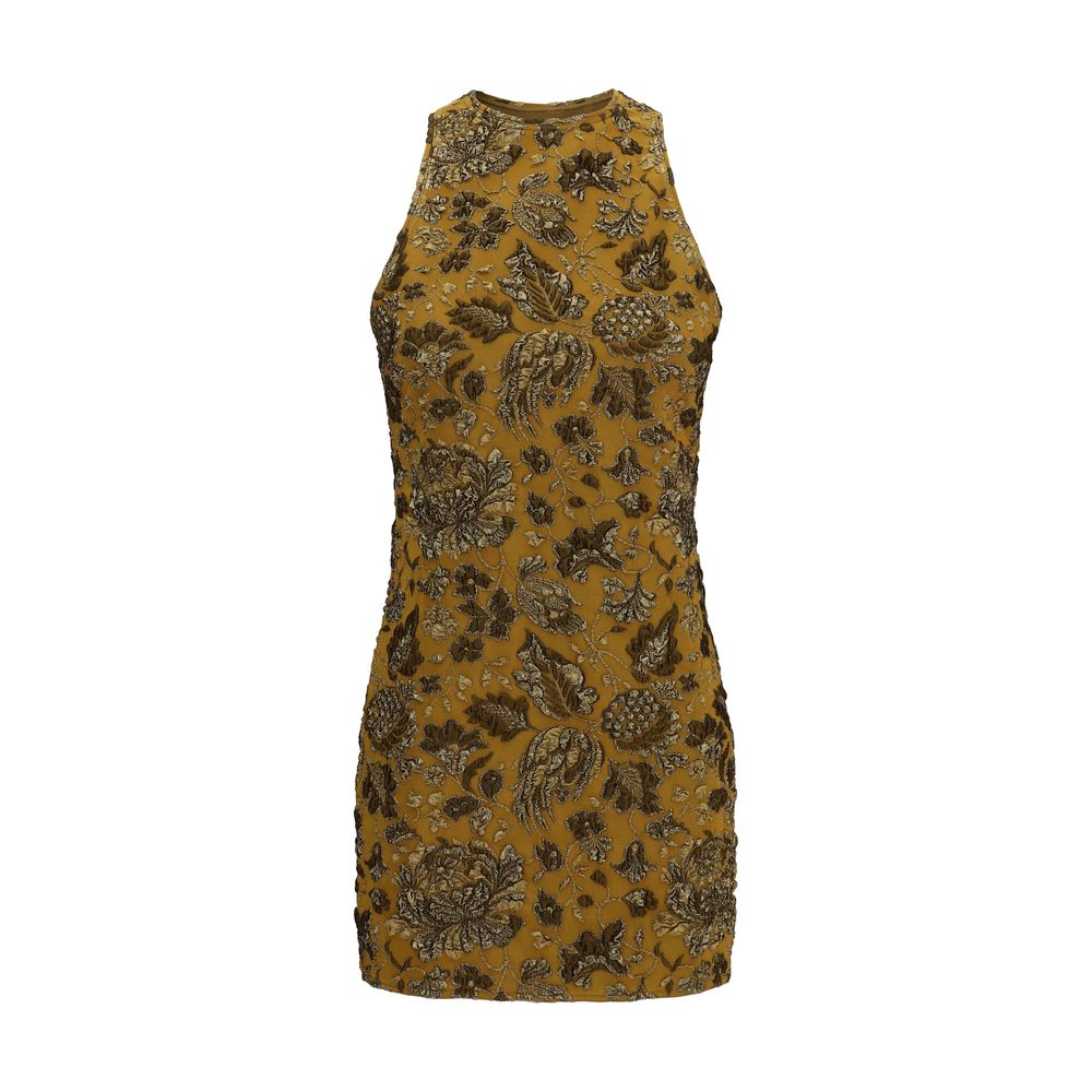 Brown Polyamide Casual Dress