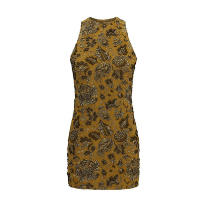 Brown Polyamide Casual Dress
