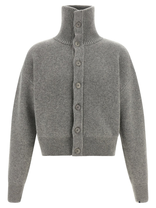 Gray Cashmere Cardigan