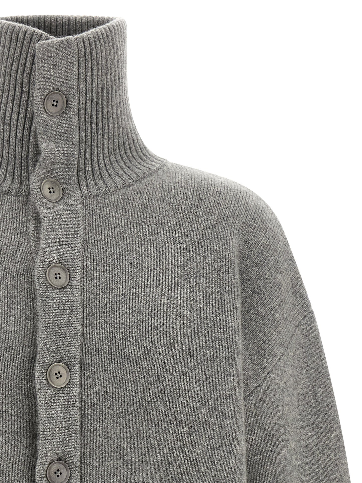 Gray Cashmere Cardigan