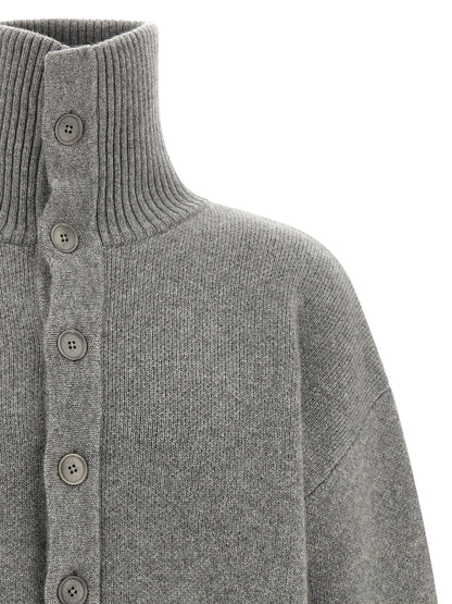 Gray Cashmere Cardigan