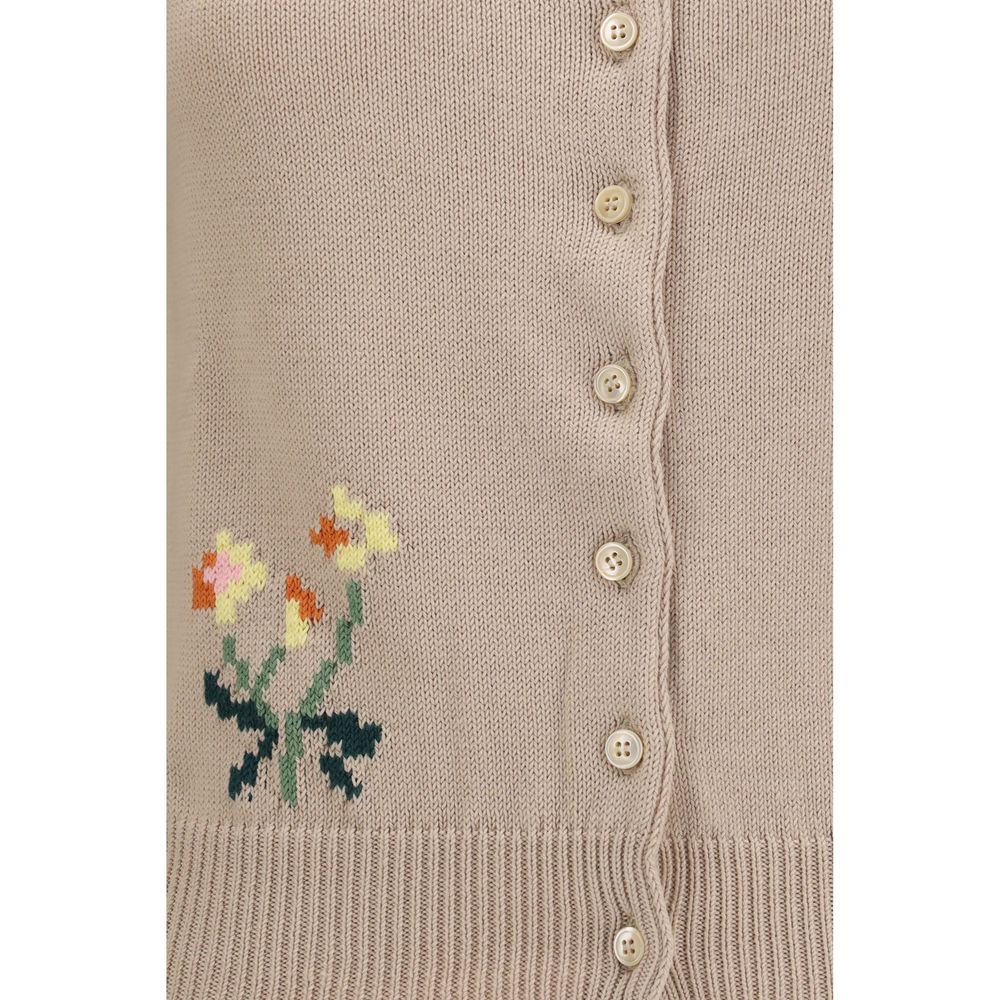 Beige Cotton Cardigan