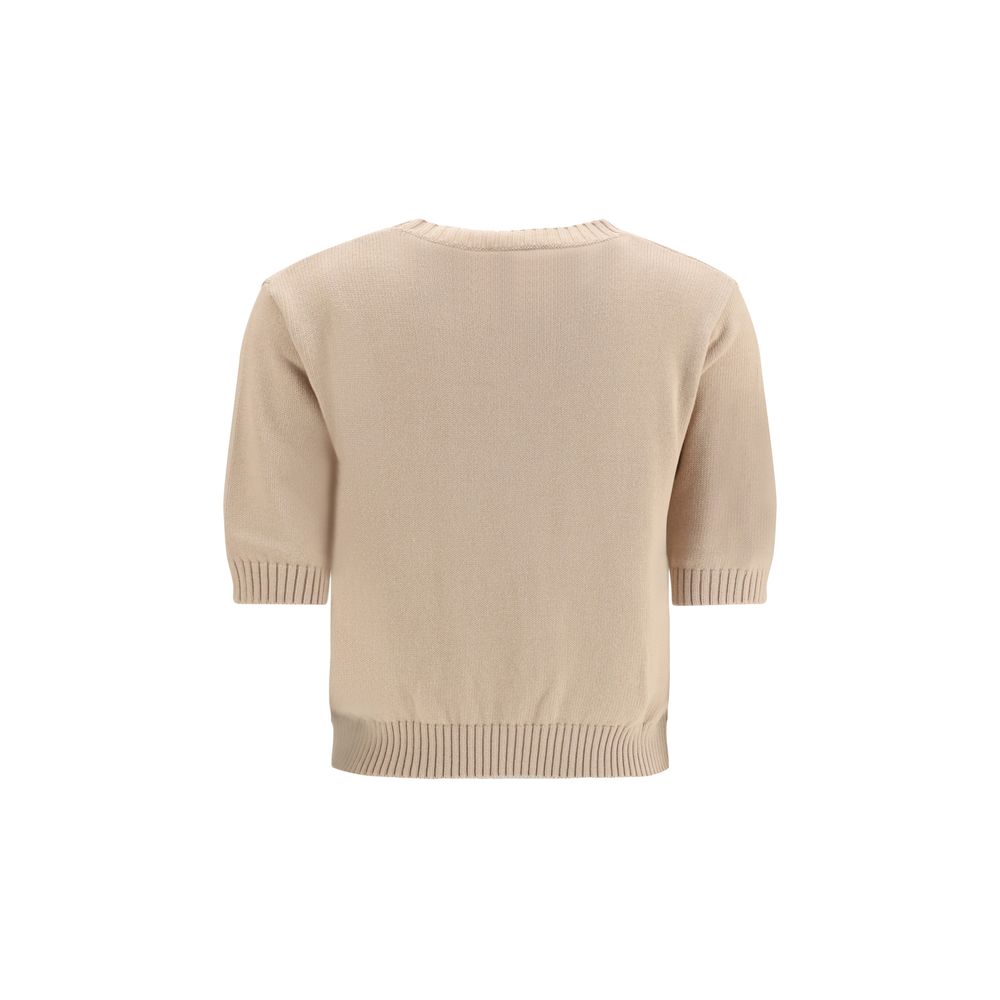 Beige Cotton Sweatshirt