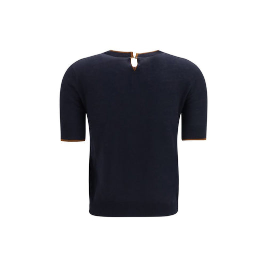 Blue Silk T-Shirt