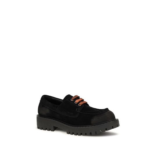 Black Suede Leather Slip-On Loafers