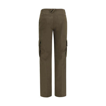 Bicolor Cotton Cargo Pants