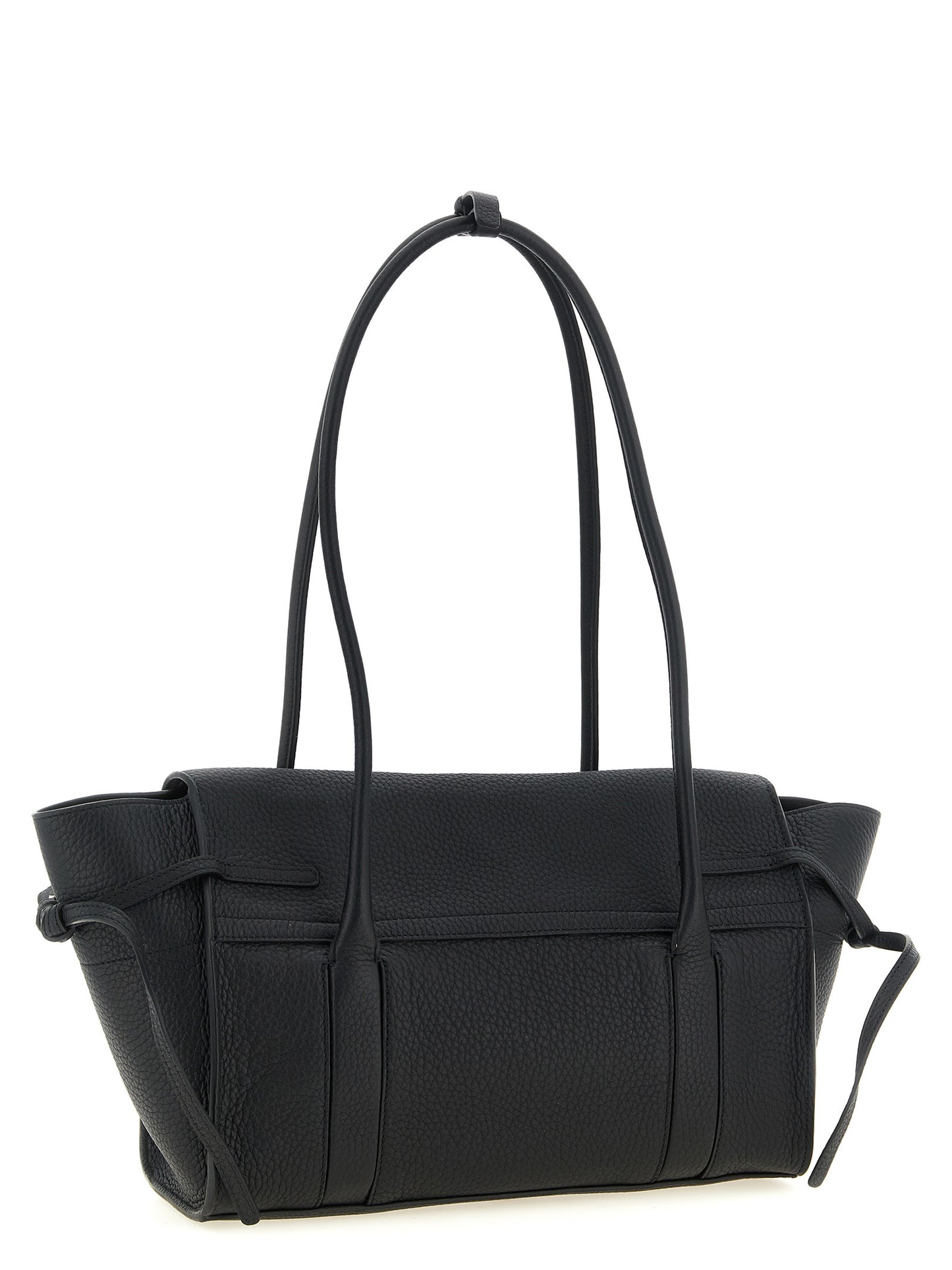 Black Calfskin Shoulder Bag