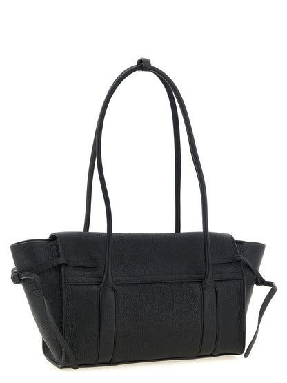 Black Calfskin Shoulder Bag