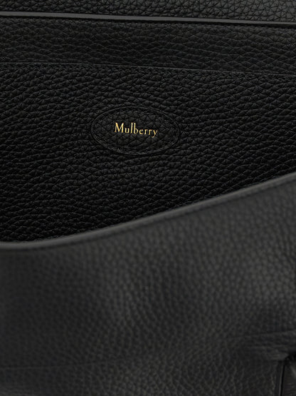 Black Calfskin Shoulder Bag
