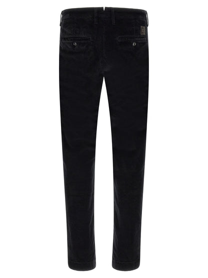 Black Cotton Chino Pants