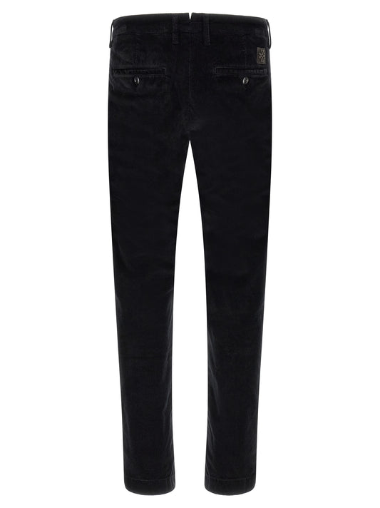Black Cotton Chino Pants