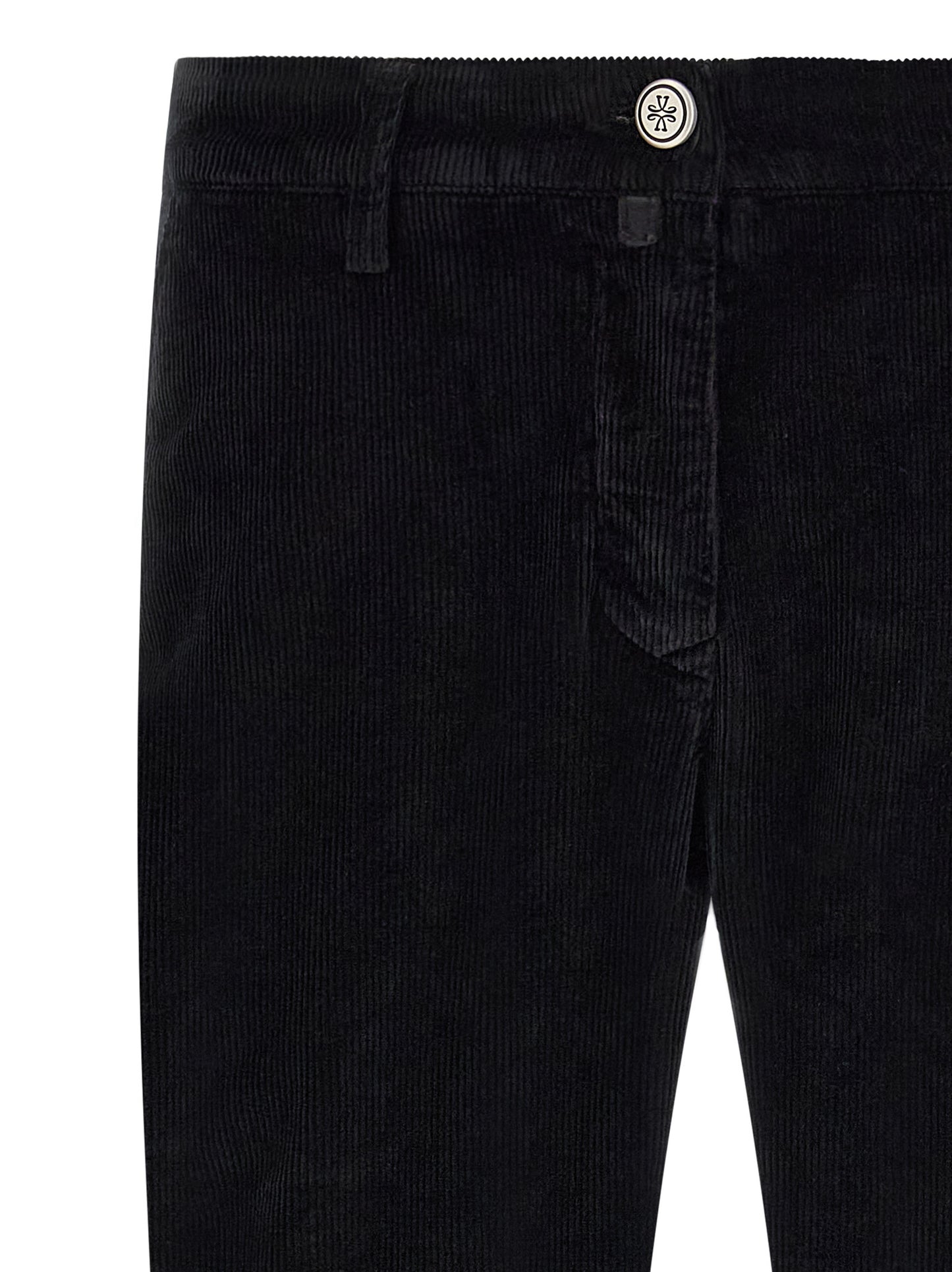 Black Cotton Chino Pants