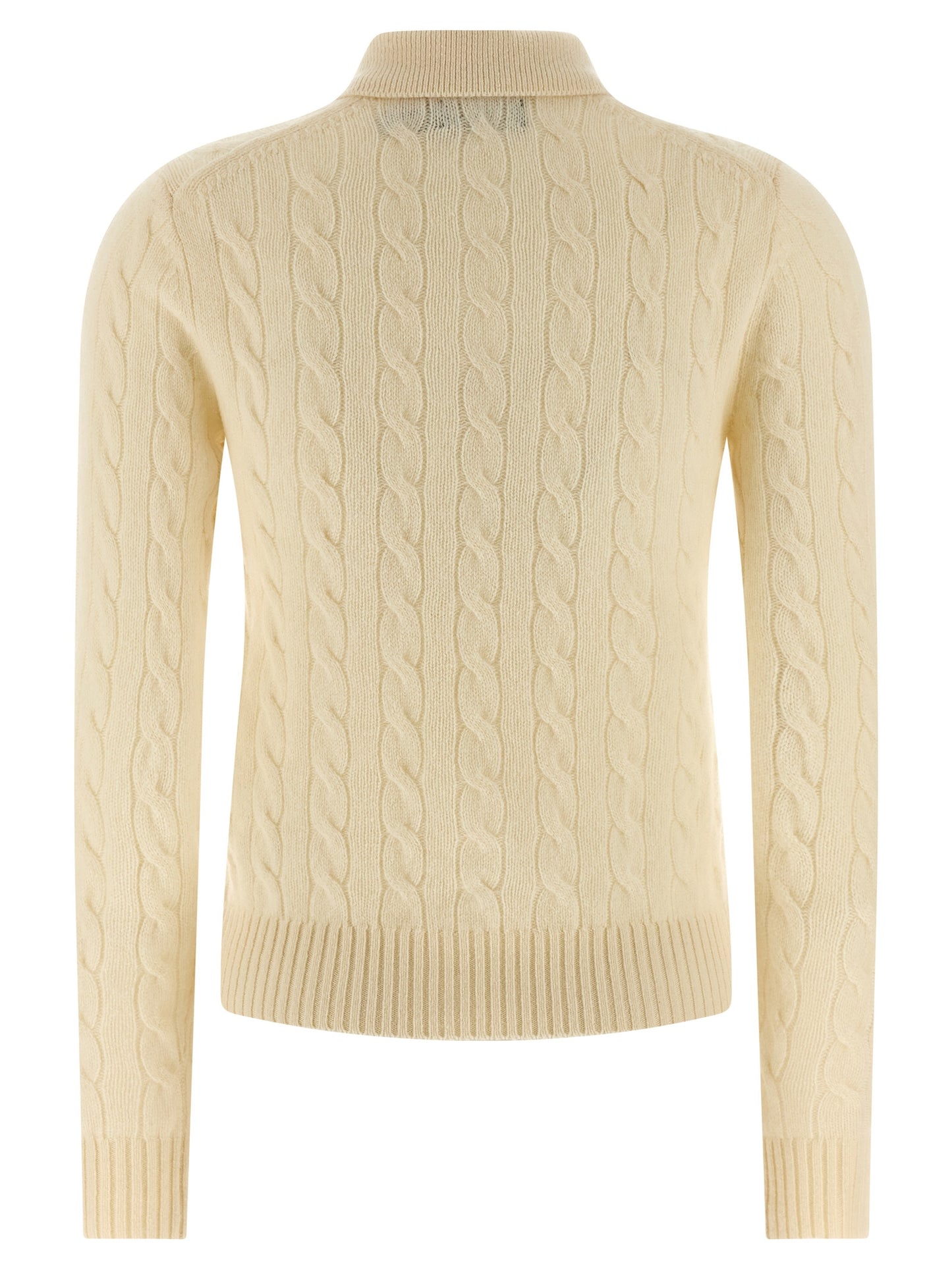 White Wool Polo Shirt