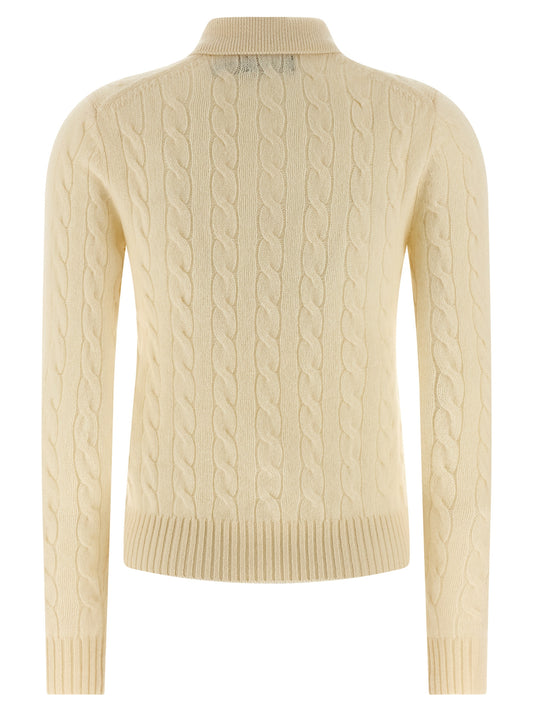 White Wool Polo Shirt