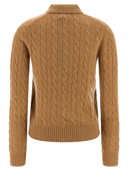 Beige Wool Polo Shirt