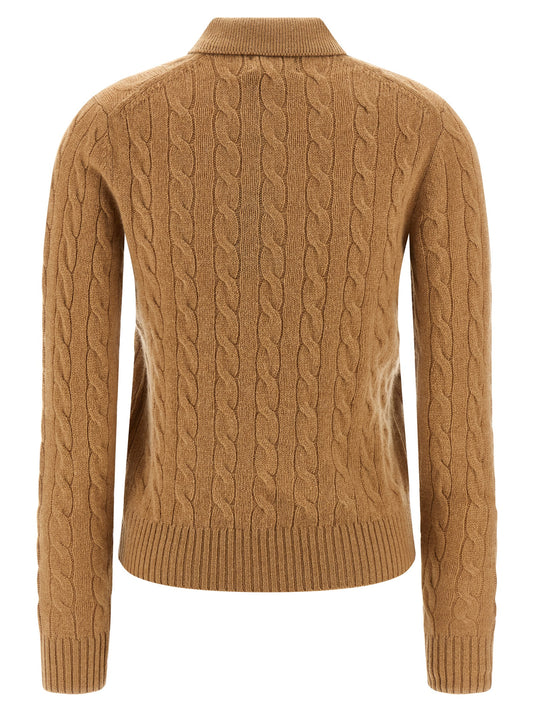 Beige Wool Polo Shirt