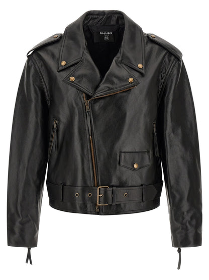 Black Calfskin Leather Jacket