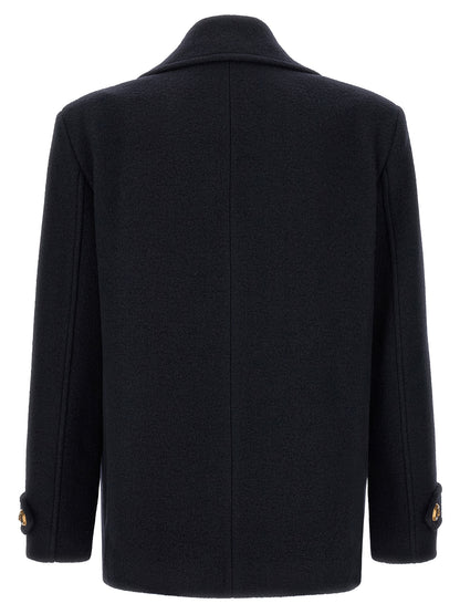 Blue Virgin Wool Coat