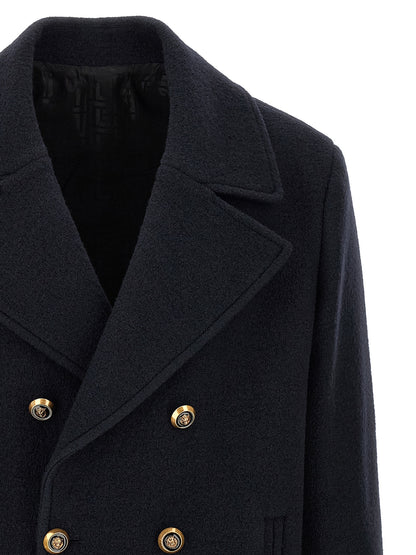 Blue Virgin Wool Coat