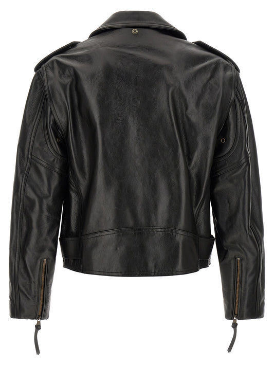 Black Calfskin Leather Jacket