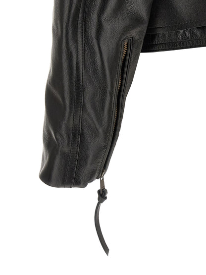 Black Calfskin Leather Jacket