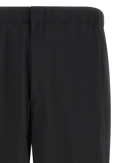 Black Virgin Wool Dress Pants