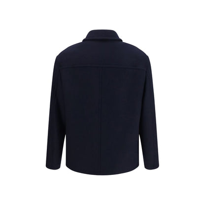 Blue Wool Oves Aries Full-Length Jacket