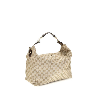 Beige Fabric Shoulder Bag
