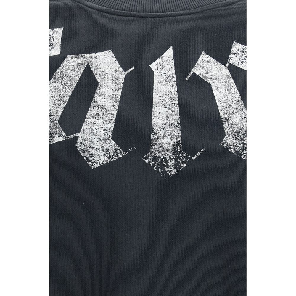 Black Cotton Sweatshirt