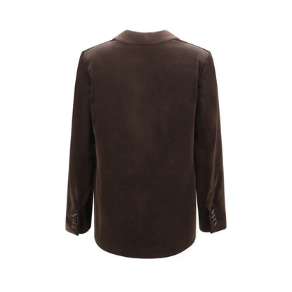 Brown Cotton Blazer