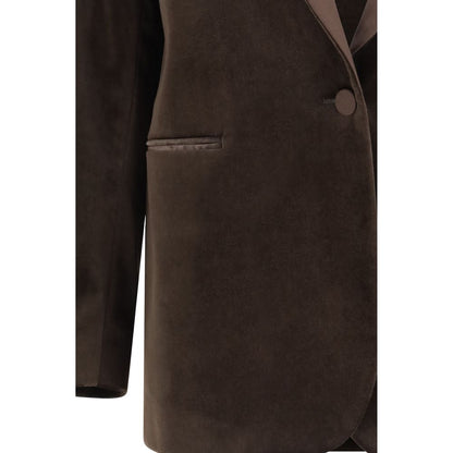 Brown Cotton Blazer