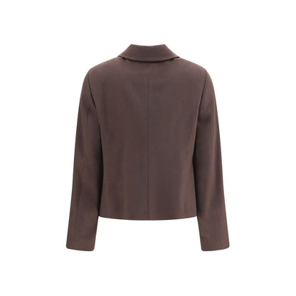 Brown Wool Oves Aries Full-Length Jacket