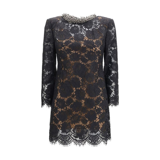 Black Polyamide Cocktail Dress