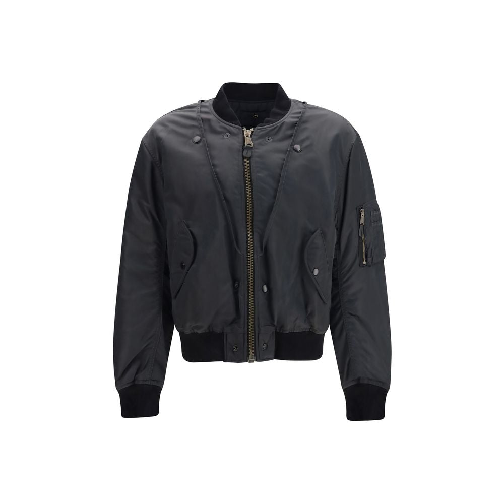 Gray Polyamide Bomber