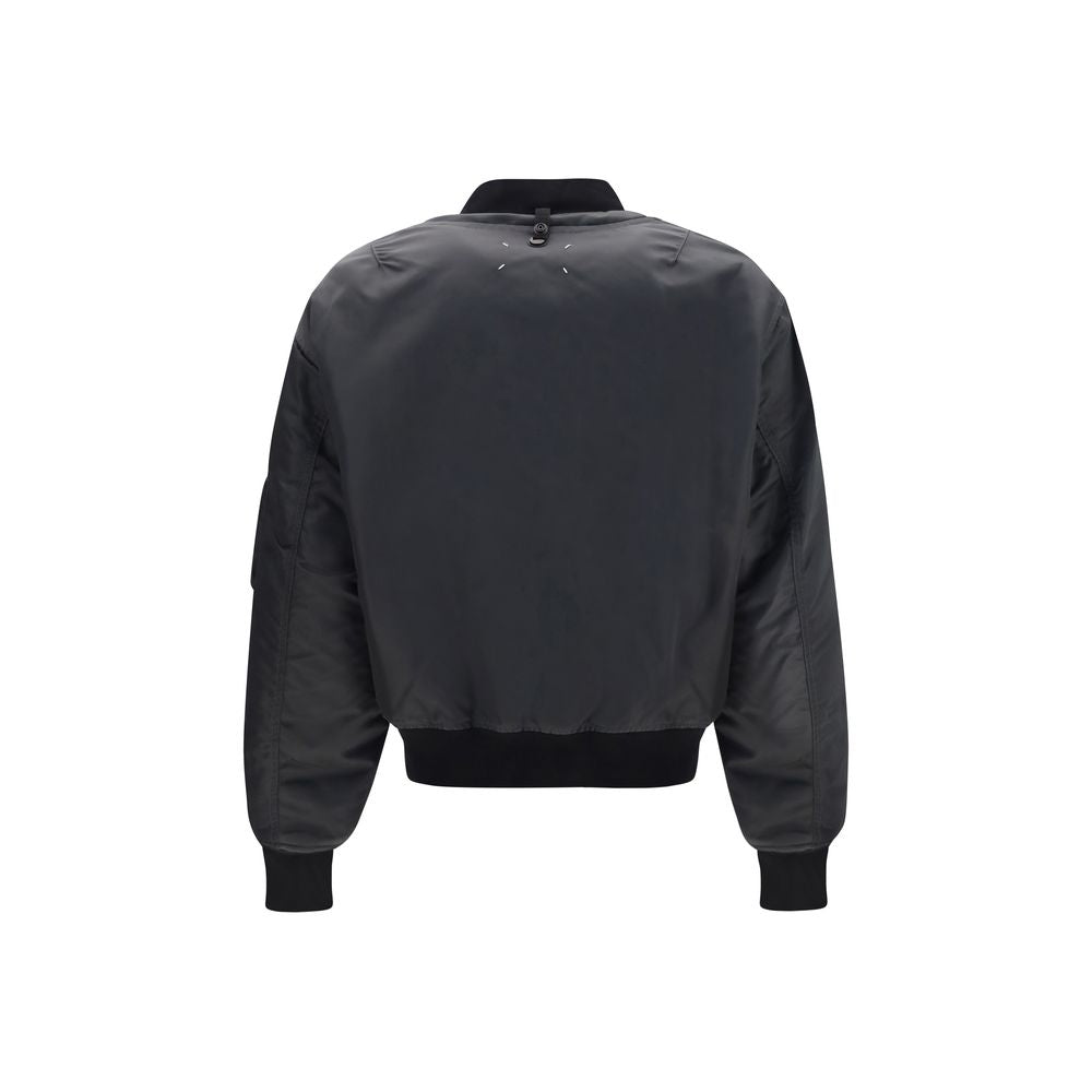 Gray Polyamide Bomber