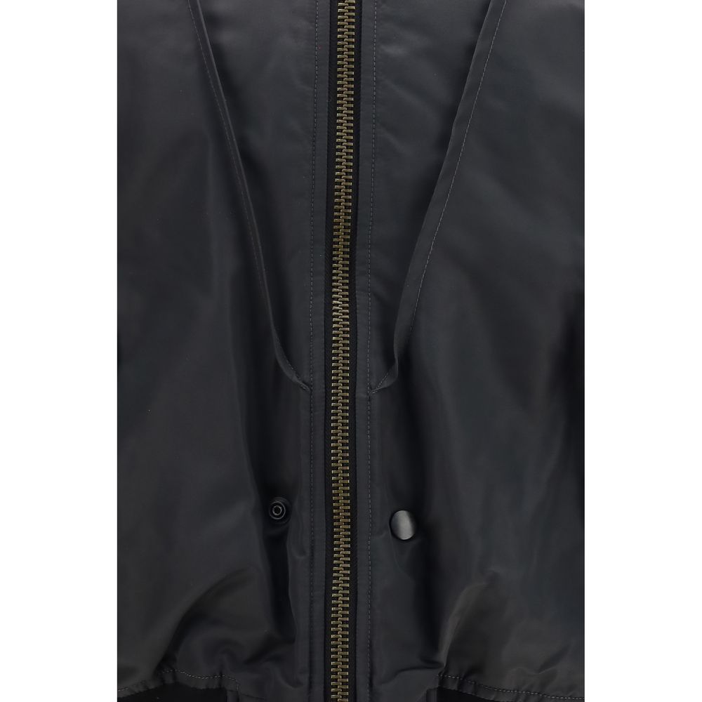 Gray Polyamide Bomber