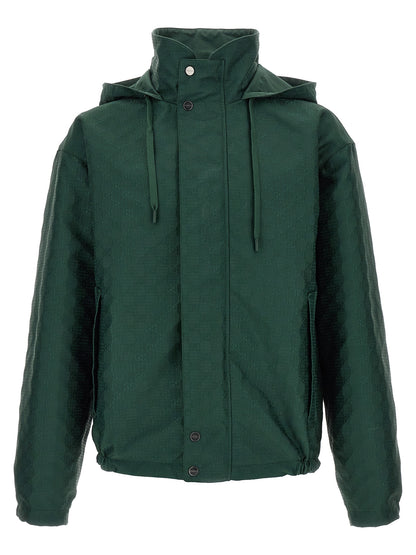 Bicolor Cotton Shell Jacket