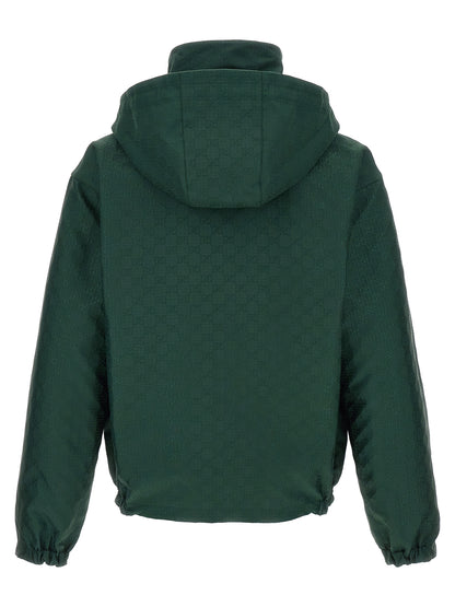Bicolor Cotton Shell Jacket