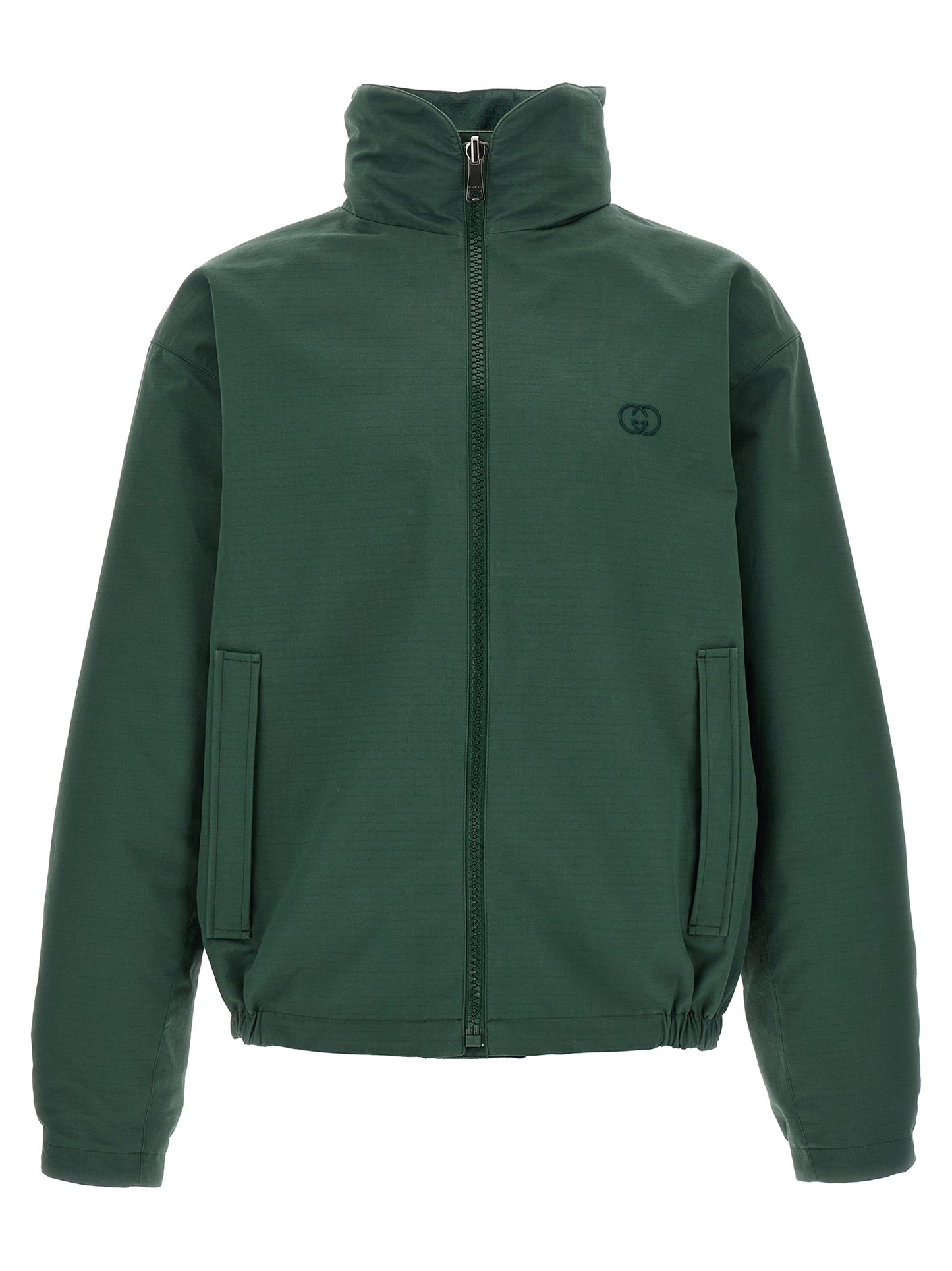 Bicolor Cotton Shell Jacket