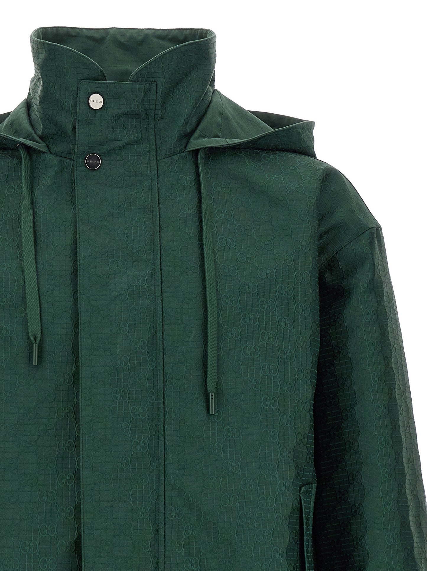 Bicolor Cotton Shell Jacket
