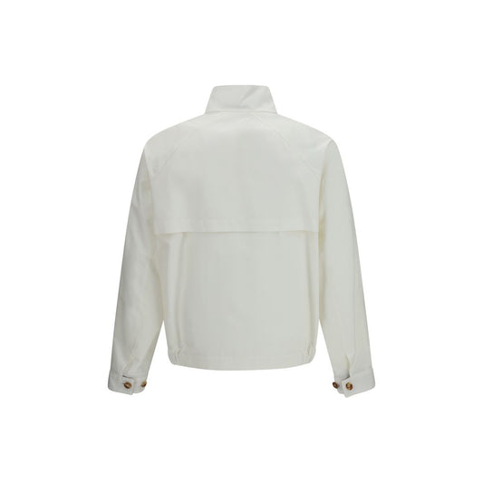 White Cotton Full-Length Jacket