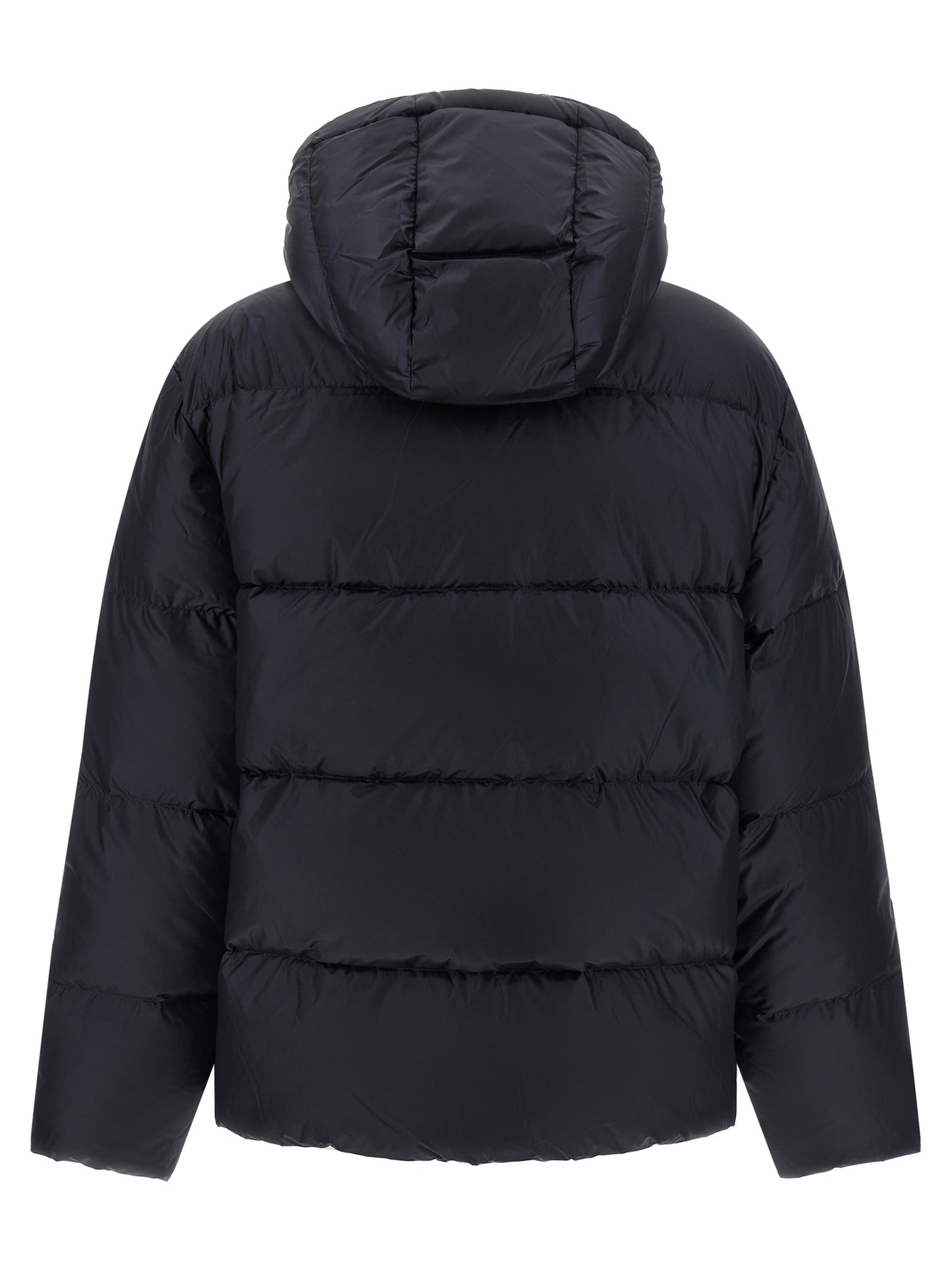 Blue Nylon Full-Length Jacket