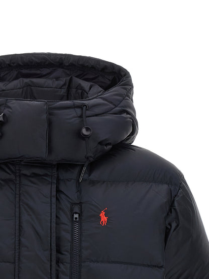 Blue Nylon Full-Length Jacket