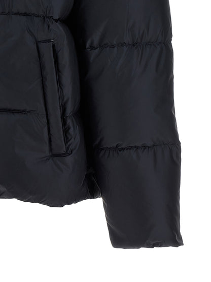 Blue Nylon Full-Length Jacket