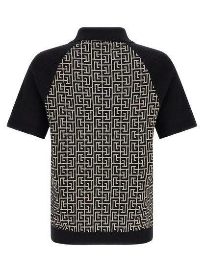 Bicolor Cotton Polo Shirt